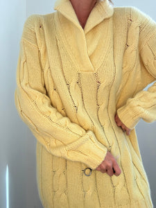 Yellow Cable-knit