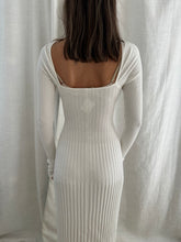 Load image into Gallery viewer, Ribbed White Cut Out Dress